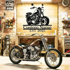 Custom Motorcycle Metal Sign Personalized Biker Name Sign Motorcycle Wall Art - Image 2