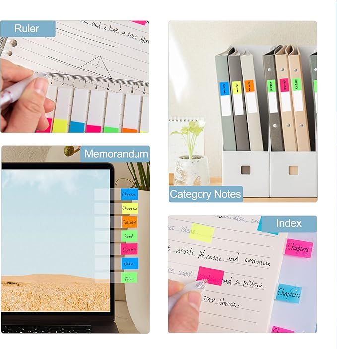 Golcellia 1600 Pieces, Transparent Sticky Notes, Page Markers, Book Tabs - Image 8