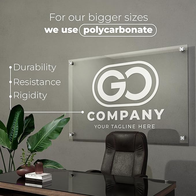 Personalized Floating Custom Acrylic Business Logo Sign | Free Company Vector - Image 6