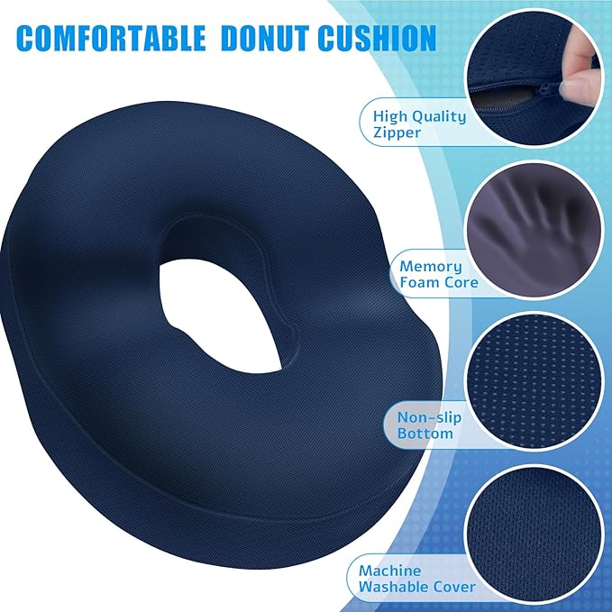 BlissTrends Donut Pillow Seat Cushion, Donut Chair Cushions - Image 3
