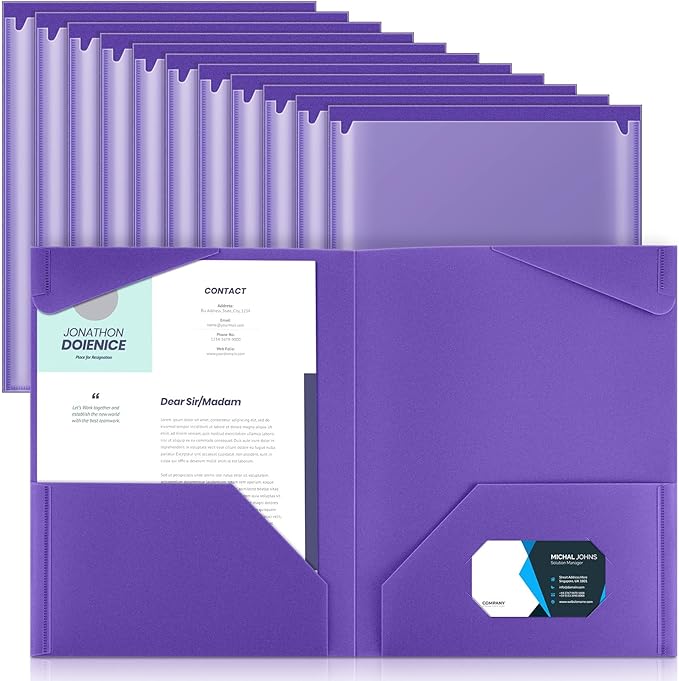 Henoyso 18 Pcs Plastic Folders by Henoyso