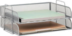 Mind Reader Stackable Paper Tray, Desktop Organizer, File Storage, Metal Mesh by MindReader