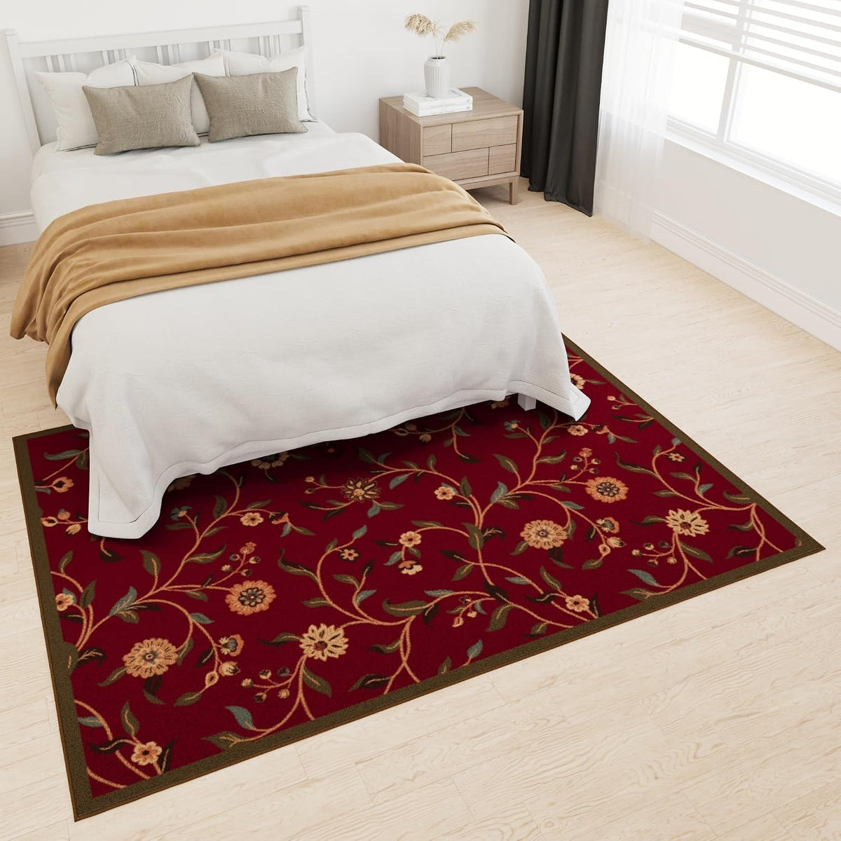 Ottomanson 5x7 Living Room Rug – Non-Slip Area Rugs