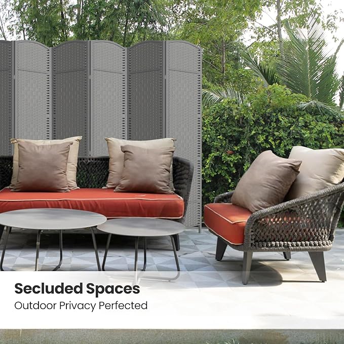 8 Panel Room Divider, 6Ft Folding Privacy Screen, Tall - Image 5