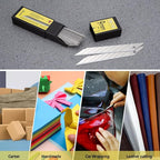 Gomake 100pcs Knife Replacement Blades, 30 Degree Carbon Steel 9mm Snap Off - Image 6