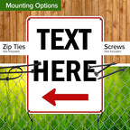 Custom Arrow, Custom Directional Sign, Left Arrow, 24x30 Inches, 55 mil thick - Image 5