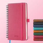 IN-LUXPRO Planner 2026 Daily Weekly and Monthly, 6.5"x3.75", 12 Months Spiral by IN-LUXPRO