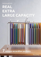 ThinkTex Plastic Expanding Hanging File Folders, 7 Innovative 1.2/'' Accordian - Image 4