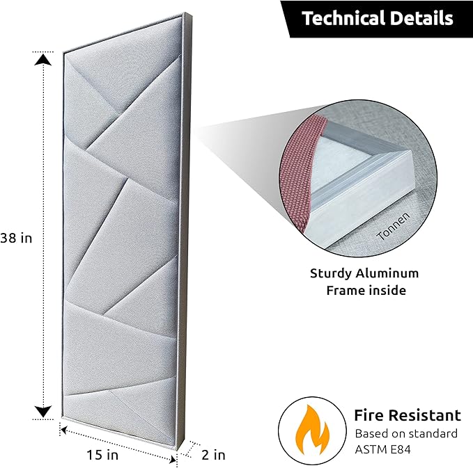 Tönnen Sublime Acoustic Panel | Professional Sound Absorbing Panel | Decorative - Image 3