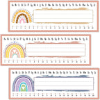 Name Tags Rainbow Theme, Boho Rainbow Name Labels by Unknown