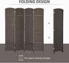 HOMCOM Room Divider, 4 Panel Folding Privacy Screen, 5.6' Tall Freestanding - Image 4