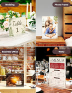 NIUBEE Acrylic Sign Holder 8.5x11 Inches 3 Pack Horizontal, T Shape Double - Image 5