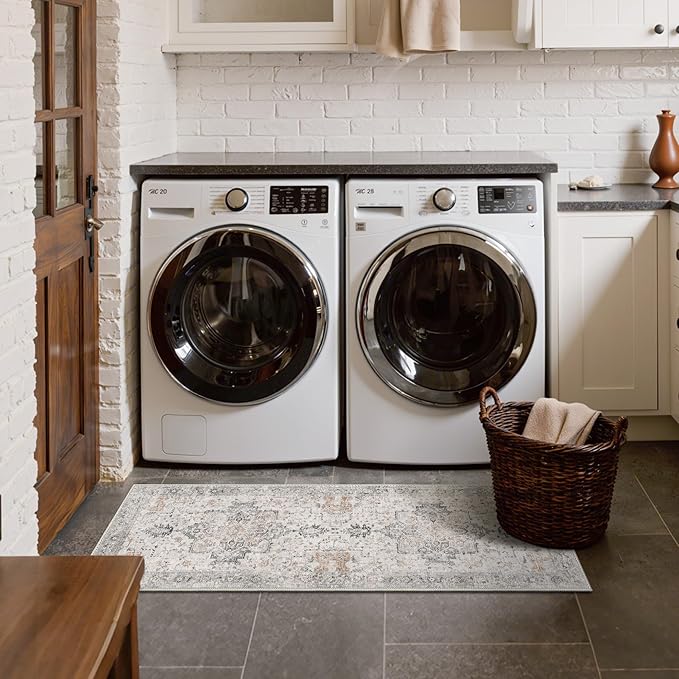 GENIMO Runner Rug 2x6 Non Slip Machine Washable Vintage Hallway Runner Rug - Image 8