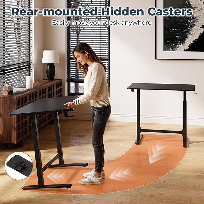 FitStand Small Pneumatic Adjustable Stand Up Desk, Rolling One-Piece Standing - Image 5