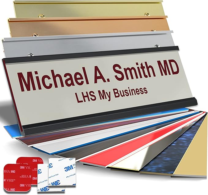 Personalized Name Plate with Choice of Mounting Holders by LHS+My+Business