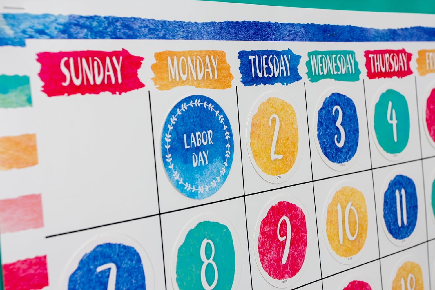 Teacher Created Resources Watercolor Calendar Bulletin Board (TCR8971)