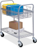 Safco 5235GR Wire Mail Cart Holds 75 Legal Folders, Sold Separately by SafcoProducts