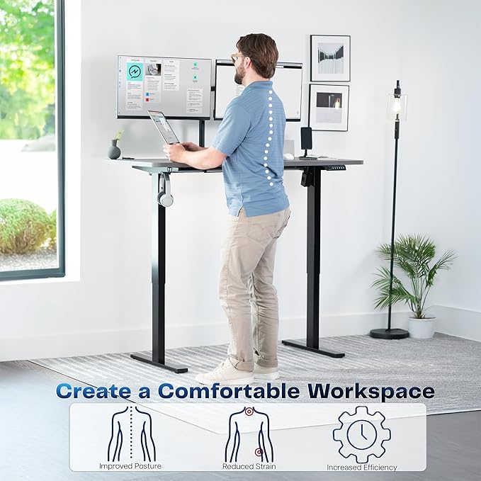 VIVO Electric 55 x 28 in Standing Desk, Memory Height Adjustment, 1B Series - Image 4