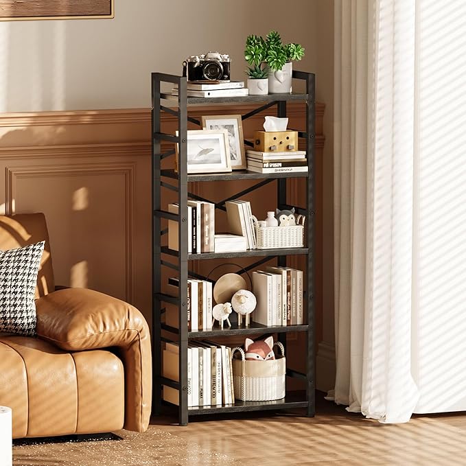 Homeiju Organization and Storage, Tall Bookcase - Image 5