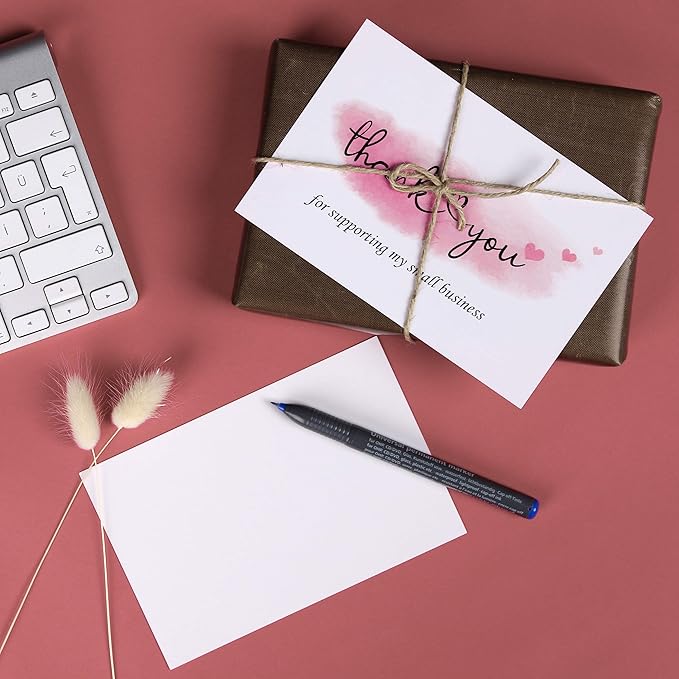 100 Thank You For Supporting My Small Business Cards, Elegant and Professional - Image 3