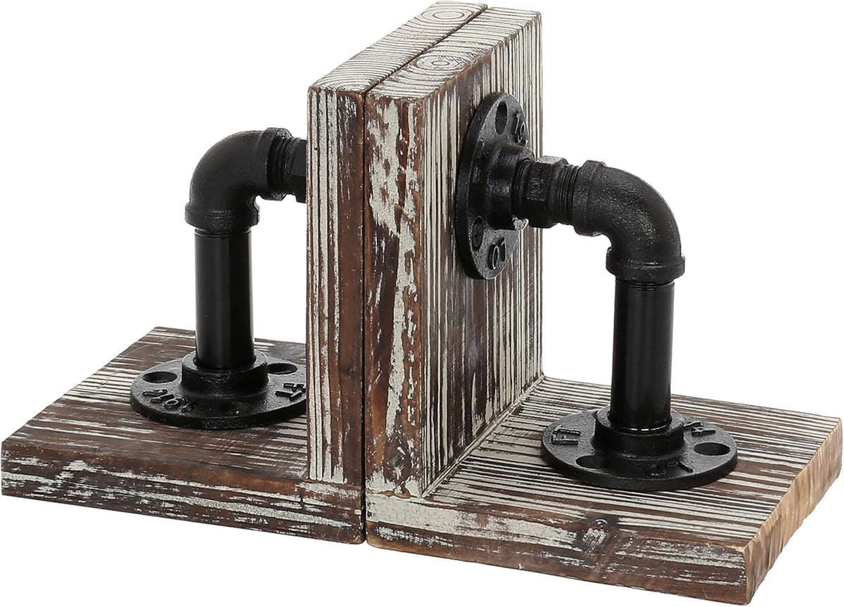 MyGift Decorative Bookends, Office Book Ends for Shelf, Book Holder L-Shaped ...