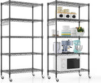 Himimi 5-Tier Storage Shelf Wire Shelving Unit on Wheels Heavy Duty Metal - Image 8
