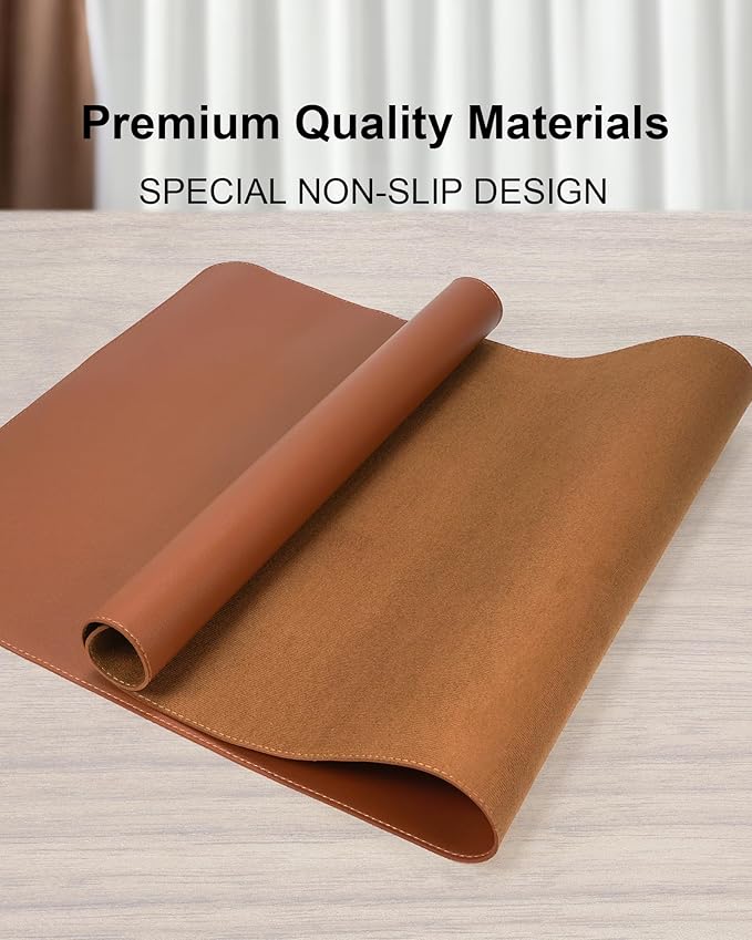Non-Slip Desk Pad, Mouse Pad, Waterproof Leather Desk Table Protector, Non-Slip - Image 2