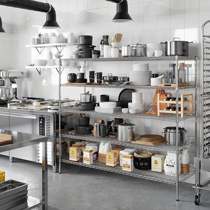 Regal Altair 24" Deep x 72" Wide x 64" Height Wire Shelving Kit | 5-Tier | NSF - Image 6