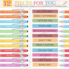 Zonon 12 Pcs Inspirational Pens Bulk Funny Ballpoint Pen - Image 3