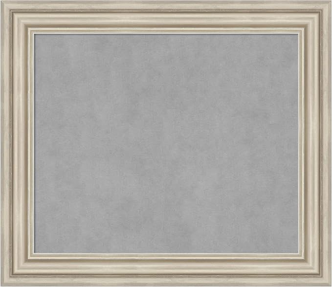 Amanti Art Silver Framed Magnetic Board 26x30 Medium Vision Board by AmantiArt