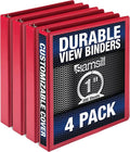 Samsill Durable 1 Inch Binder, Made in the USA, Round Ring Customizable Clear by Samsill