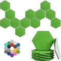 Hexagonal Acoustic Panels-12 Pack High-Density Sound Absorbing Panels by UNECHOACOUSTIC