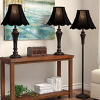 GOSO Black Scalloped Lamp Shades Set of 2 Medium Replac, Braids - Image 7