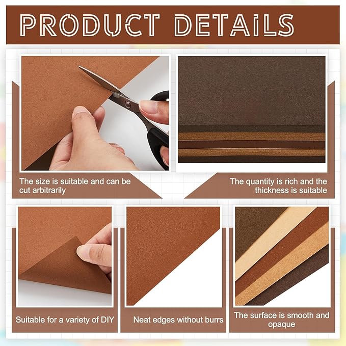 Sinmoe 100 Sheets 5 Shades Cardstock Paper 8.5 x 11 Inches 180gsm Solid Core - Image 4