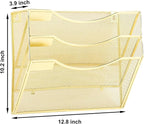EASEPRES 3 Pocket Mesh Hanging Wall File Organizer, Wall Mounted Mail Paper - Image 2