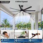 modern ceiling fans with lights, 72 inch ceiling showing dimensions
