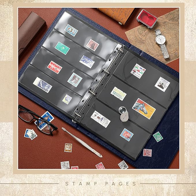 Lewtemi Stamp Collecting Albums Set Stamp Collection Book Include 20 Pages - Image 4