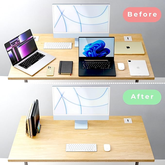TEFONIA Adjustable Laptop Stand, 5 Slots, Aluminum Space-Saving, - Image 4