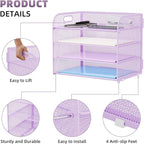 Marbrasse 2 Pack 4 Tier Paper Organizer Letter Tray - Image 4