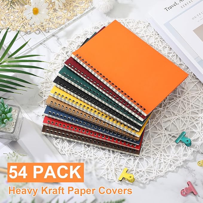 Yahenda Spiral Notebook Bulk A5 College Ruled Journals Notebooks Lined 8.3 x - Image 2