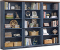RWYHG 70" Blue Tall Bookshelf Set of 3, 5-Tier Thick Wooden Book Shelf by RWYHG