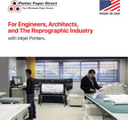 Plotter Paper Direct 36in x 300ft Uncoated White Plotter Paper, 24 Lb, 2'' Core, 92 Bright White, for CAD Printing on Wide Format Ink Jet Printers (2-Pack)