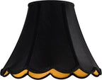 GOSO Black Scalloped Lamp Shades Set of 2 Medium Replac, Braids - Image 9