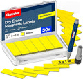GAUDER Magnetic Dry Erase Labels | 30x Magnetic Labels | Dry Erase Magnets by GAUDER