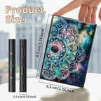 BWEGRHE Slim Credit Card Holder, Art Mandalas RFID Blocking Metal Wallet - Image 2