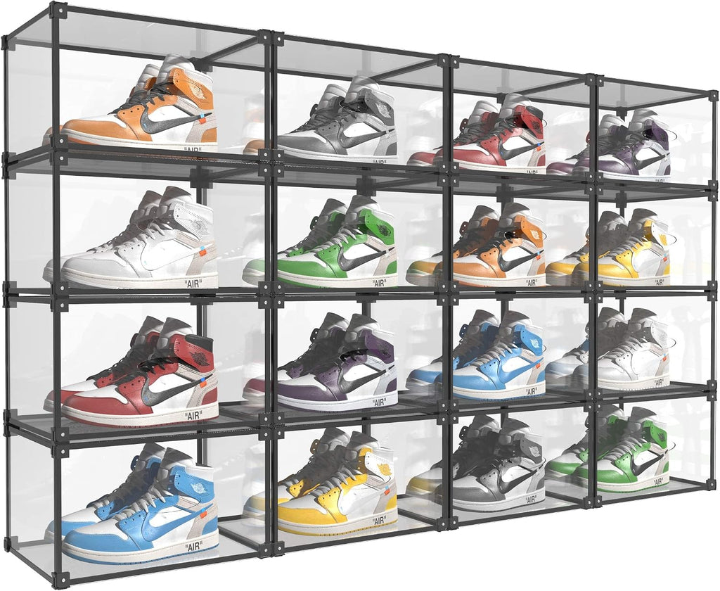 KOKOIN Transparent Plastic Storage Clear Shoe Display Case Box Organizer