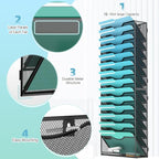 Gawerk 15-Tier Wall File Organizer Hanging Wall File Holder Wall Mount Paper - Image 3