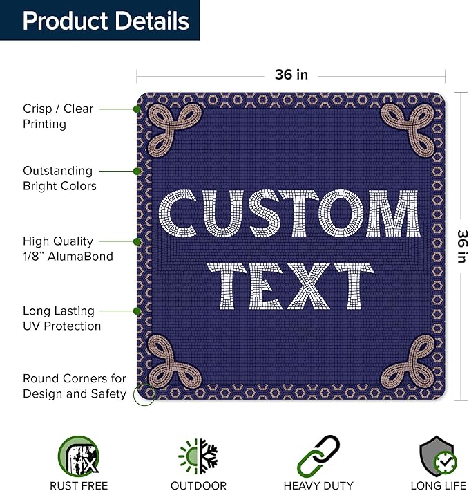Custom Sign, Custom Street Sign, 11 Font Colors, 13 Font Styles, 4 Hole Options - Image 6
