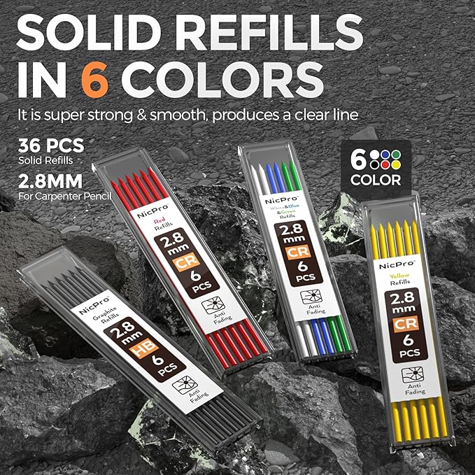 Nicpro 3 Pack CP1000 Carpenter Pencils - Image 6