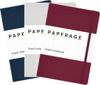 PAPERAGE Lined Journal Notebook, 3 Pack, 160 Pages, Medium 5.6 in x 8 in by PAPERAGE